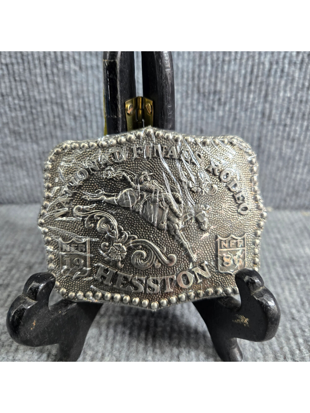 Hesston National Finals Rodeo Championship Belt Buckle NRA 1986 New Sealed